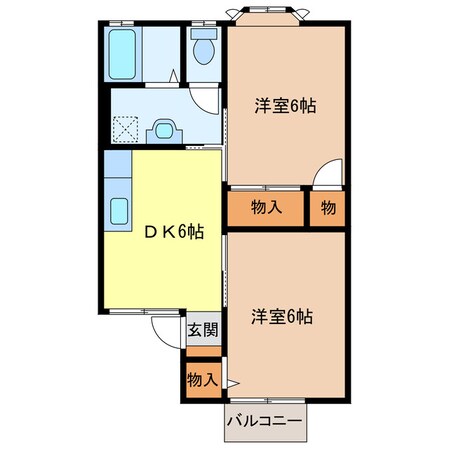 天王町東 徒歩3分 2階の物件間取画像